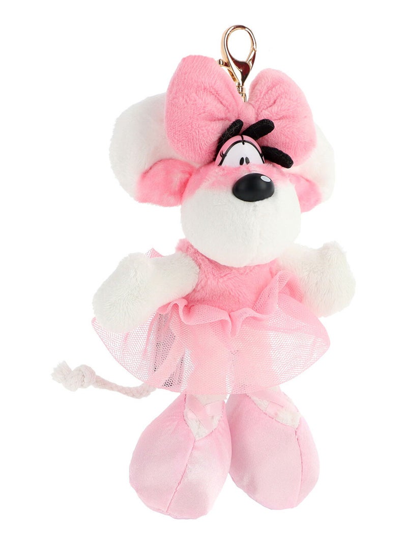Porte-clés peluche Diddlina en robe ballerina 15 cm Blanc - Kiabi