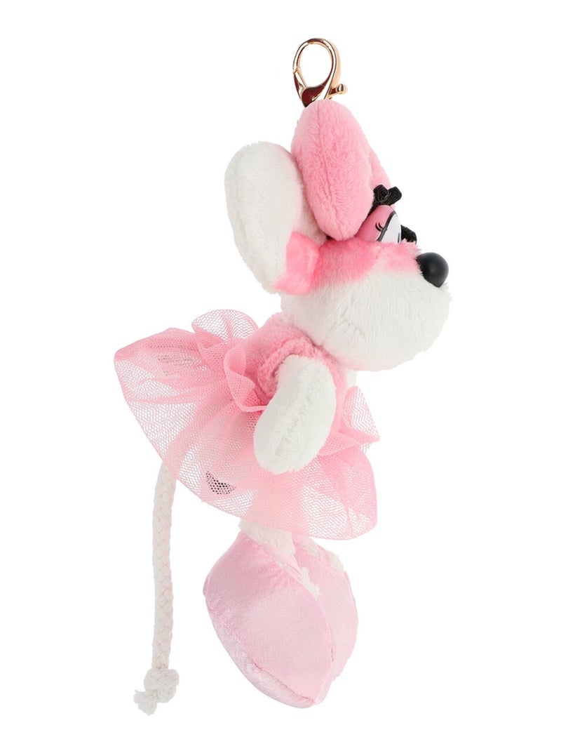 Porte-clés peluche Diddlina en robe ballerina 15 cm Blanc - Kiabi