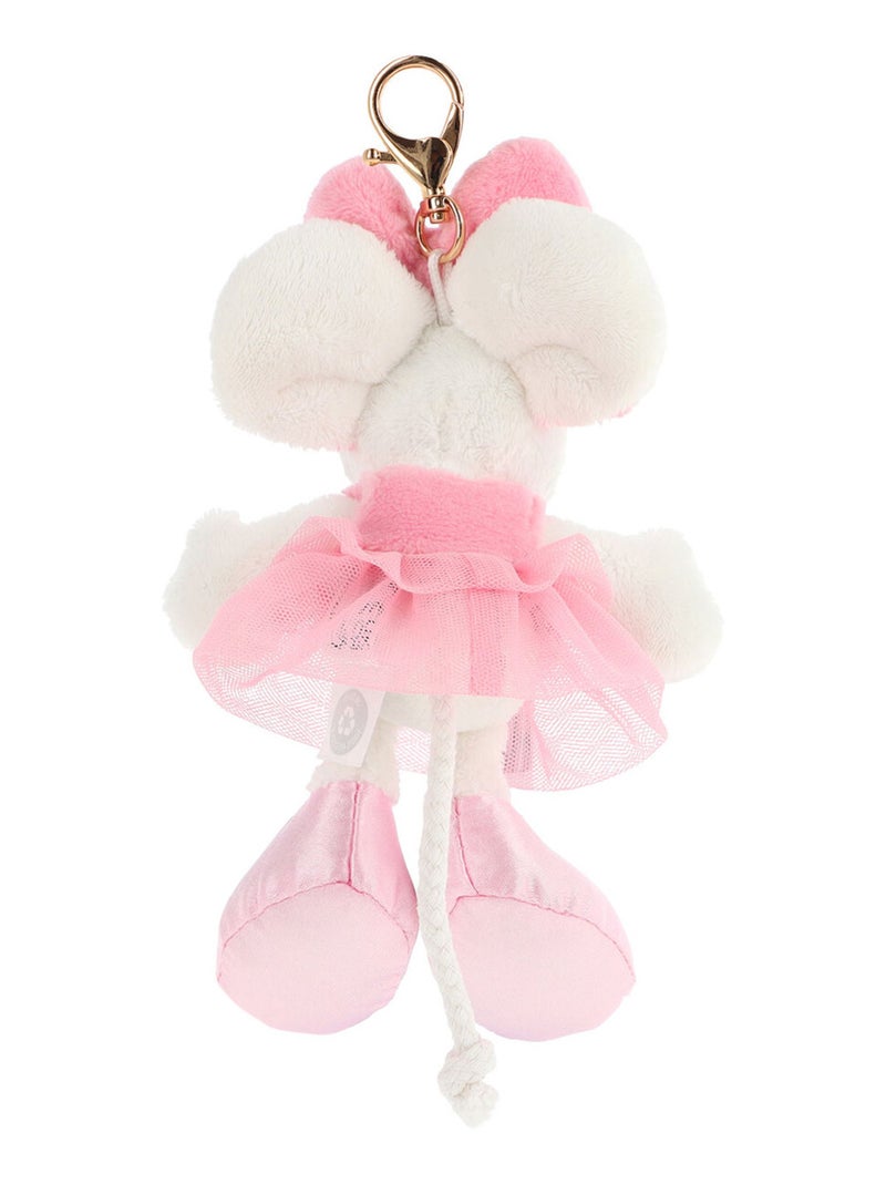 Porte-clés peluche Diddlina en robe ballerina 15 cm Blanc - Kiabi