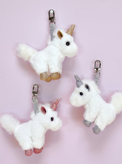 Porte-clés Peluche Licorne Or - Kiabi
