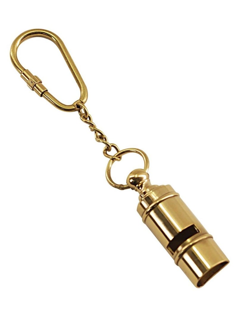 Porte clés sifflet en laiton or Or - Kiabi