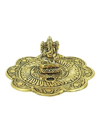 Porte-cônes d'encens Ganesh en aluminium