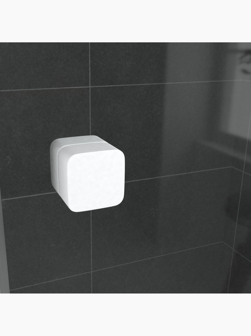 Porte de douche quart de cercle en verre trempé Blanc - Kiabi