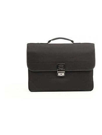 Porte document Toile et cuir 2 soufflets 8052