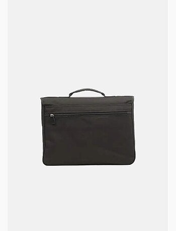 Porte document Toile et cuir 2 soufflets 8052