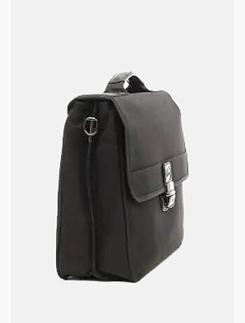 Porte document Toile et cuir 2 soufflets 8052