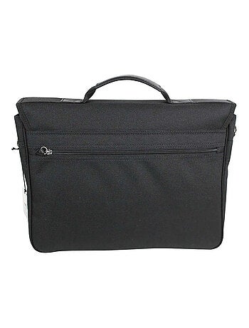 Porte document Toile et cuir 3 soufflets 8053