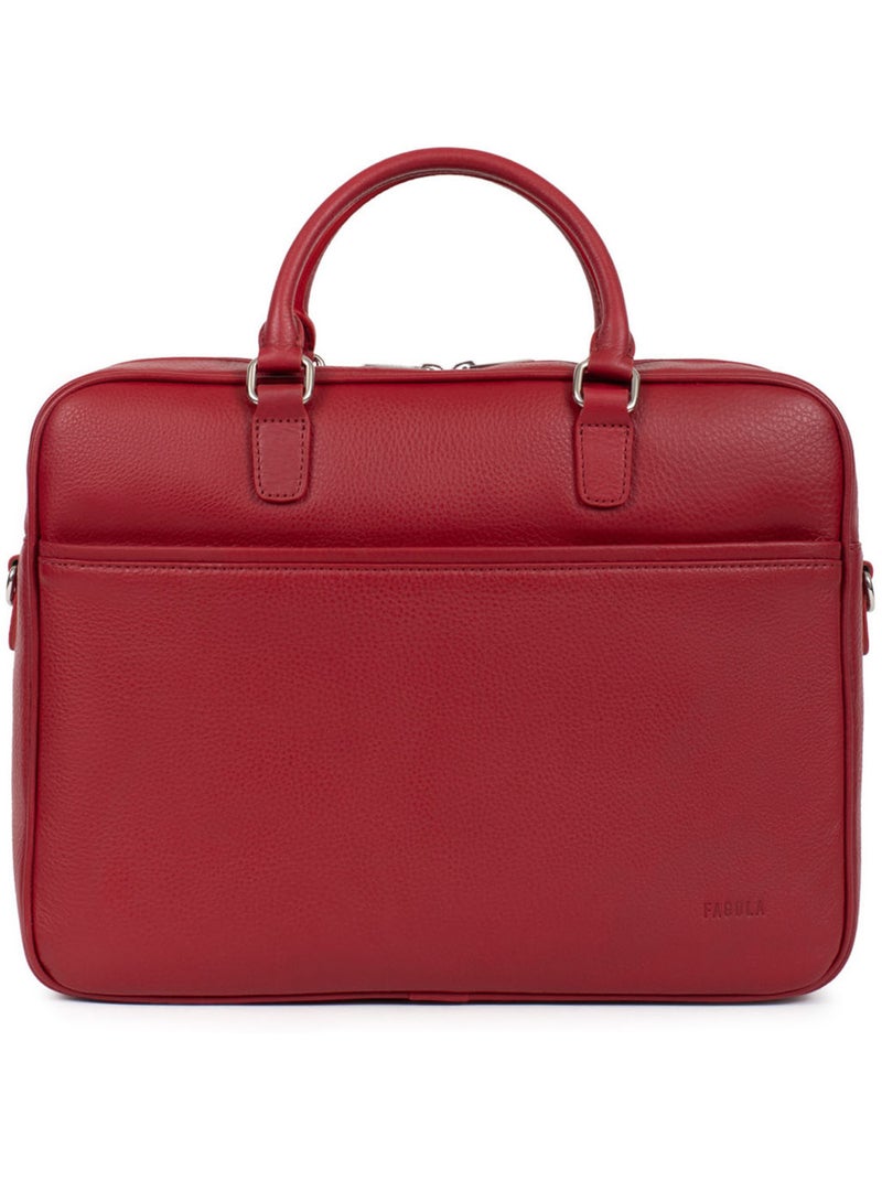 Porte-documents A4 Cuir Rouge carmin - Kiabi