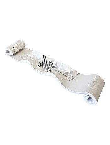 Porte encens artisanal blanc nacré