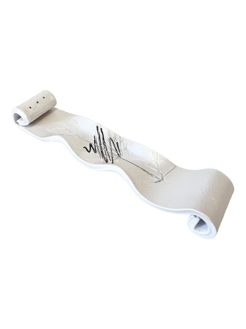 Porte encens artisanal blanc nacré - Kiabi