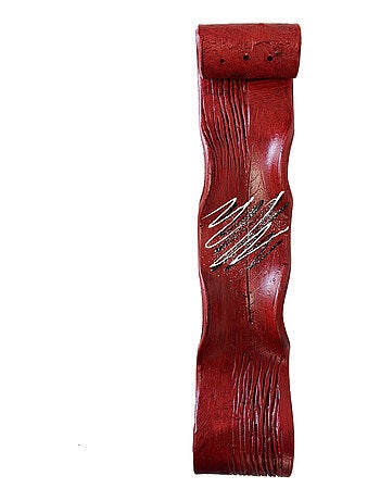 Porte encens artisanal rouge