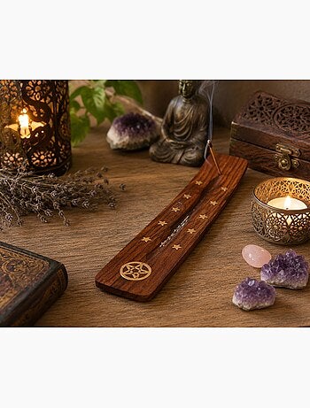 Porte-encens attrape-cendres en bois de sheesham