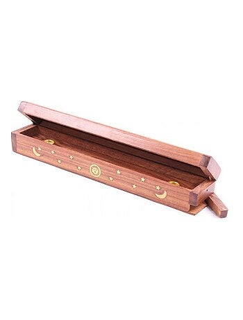 Porte-encens feuille bois de Sheesham