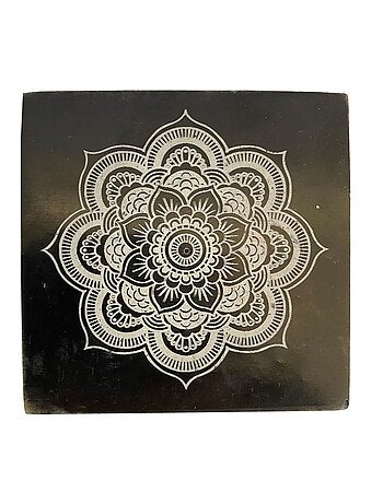 Porte encens Mandala en pierre à savon
