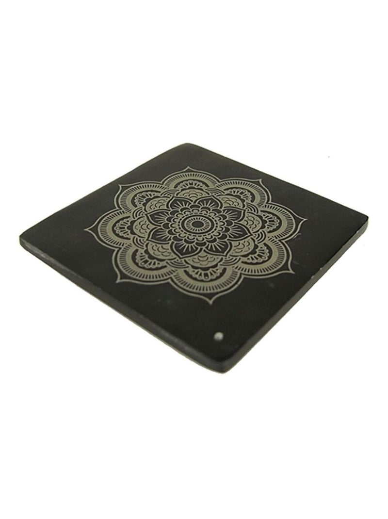 Porte encens Mandala en pierre à savon Noir - Kiabi