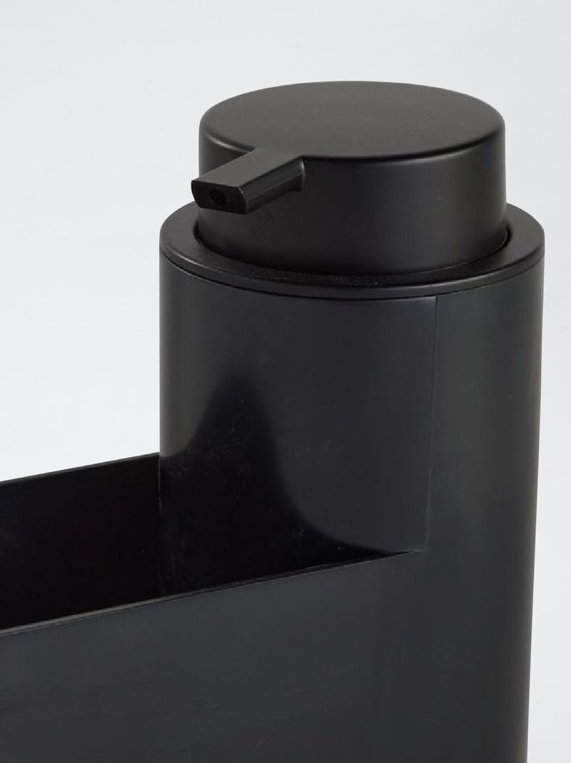 Porte éponge et distributeur de savon noir - Kiabi