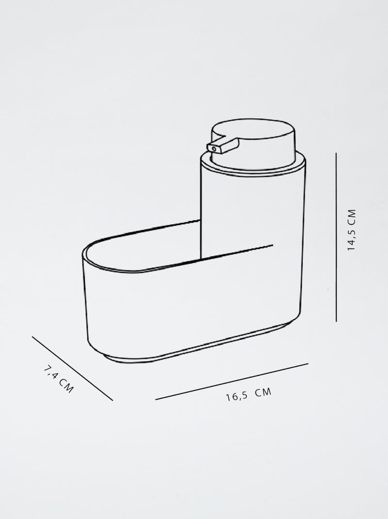 Porte éponge et distributeur de savon noir - Kiabi