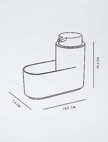Porte éponge et distributeur de savon