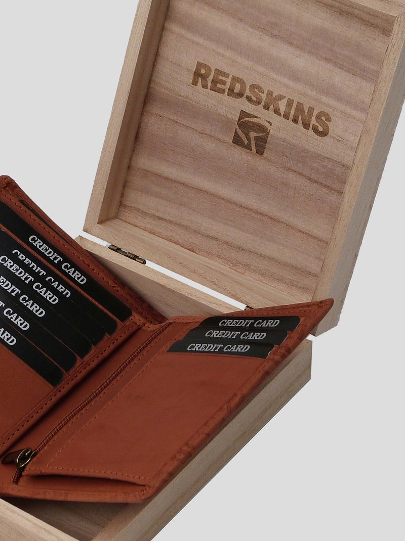Porte Feuille Cognac Jansen Redskins Marron - Kiabi