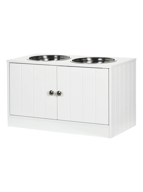 Porte-gamelles surélevé armoire 2 en 1 - 2 portes, 2 gamelles - Kiabi