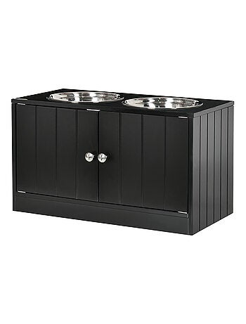 Porte-gamelles surélevé armoire 2 en 1 - 2 portes, 2 gamelles