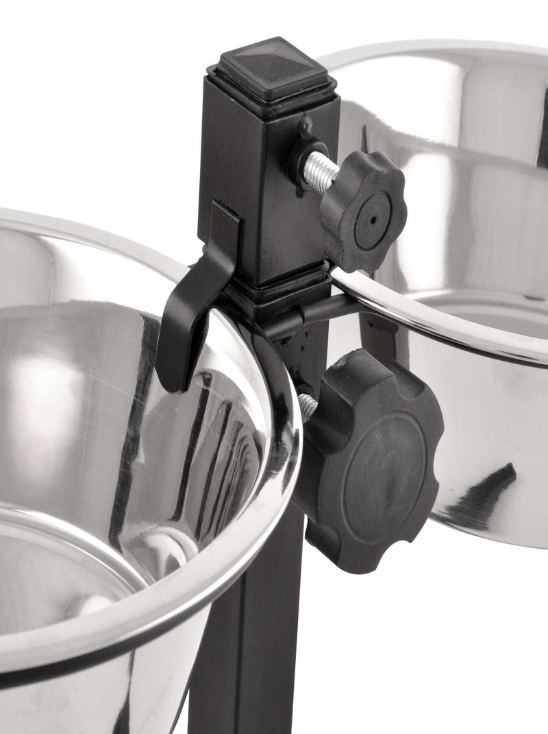 Porte-gamelles surélevé bar à chien avec 2 bols inox Gris - Kiabi