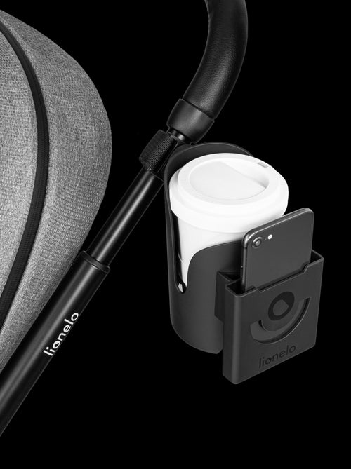 Porte-gobelet et porte-téléphone pour poussette - LIONELO Ove - 360° - Montage facile sans outils - Kiabi