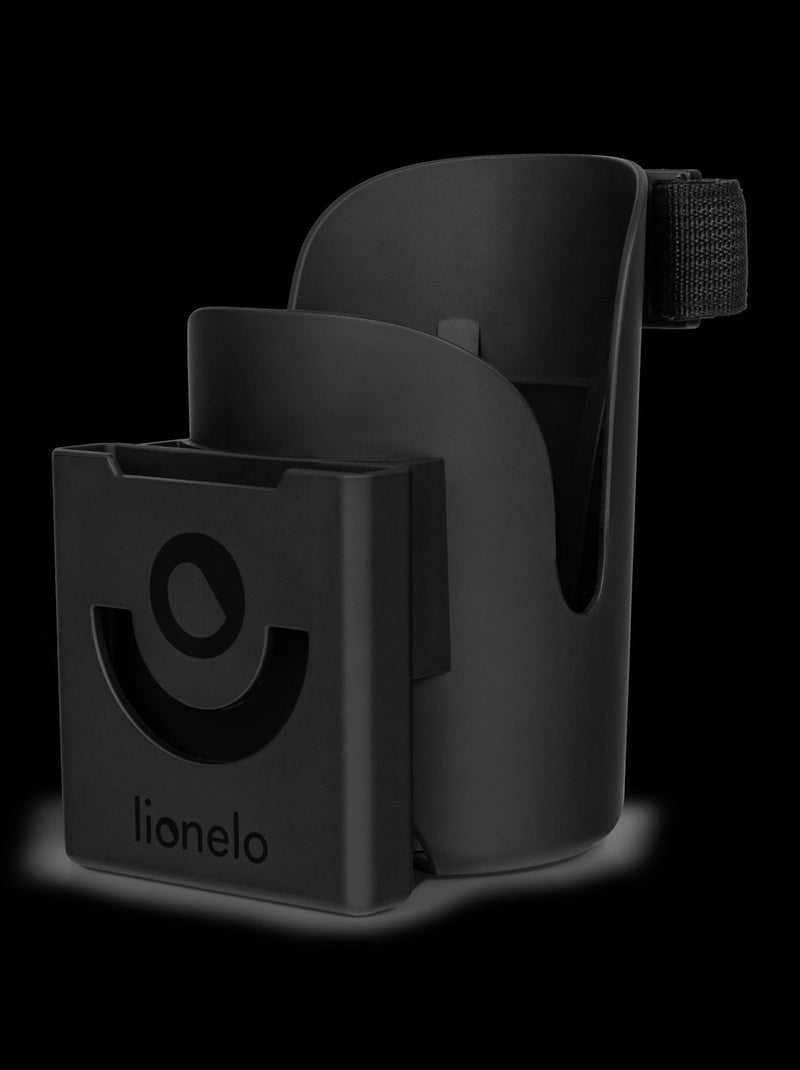Porte-gobelet et porte-téléphone pour poussette - LIONELO Ove - 360° - Montage facile sans outils Noir - Kiabi