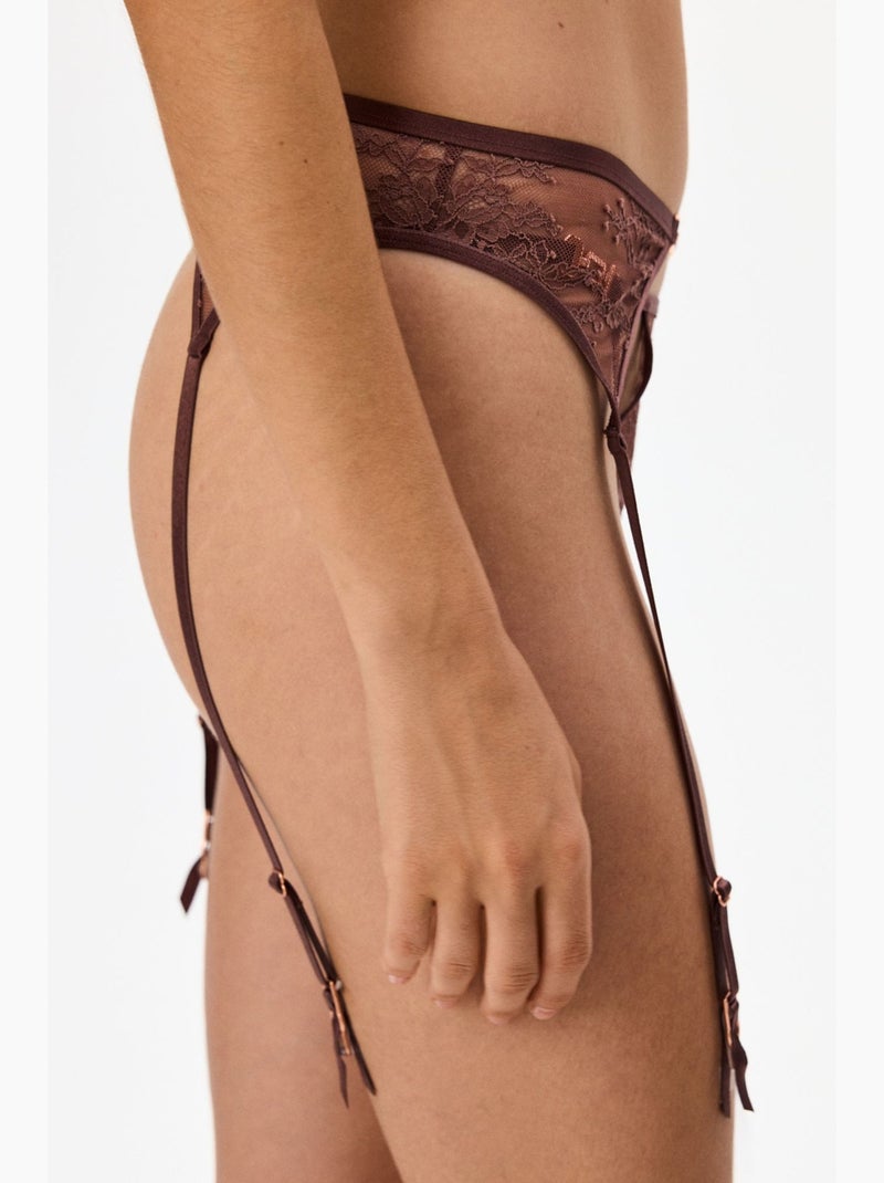 Porte-jarretelles femme penti Marron - Kiabi