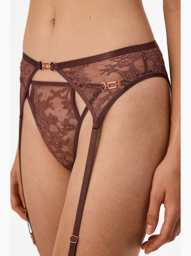 Porte-jarretelles femme penti Marron - Kiabi