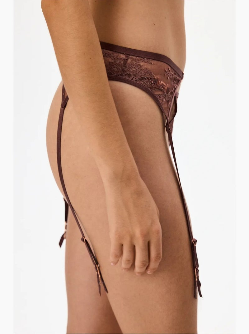 Porte-jarretelles femme penti Marron - Kiabi