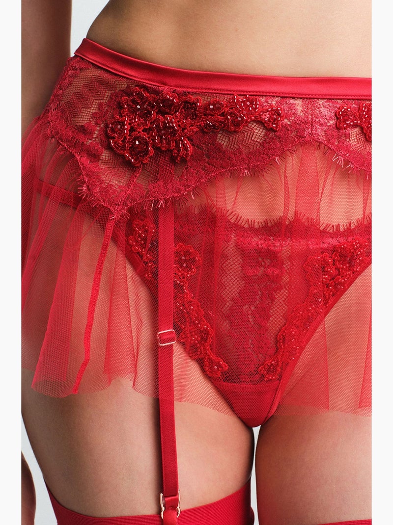 Porte-jarretelles henna femme penti Rouge - Kiabi