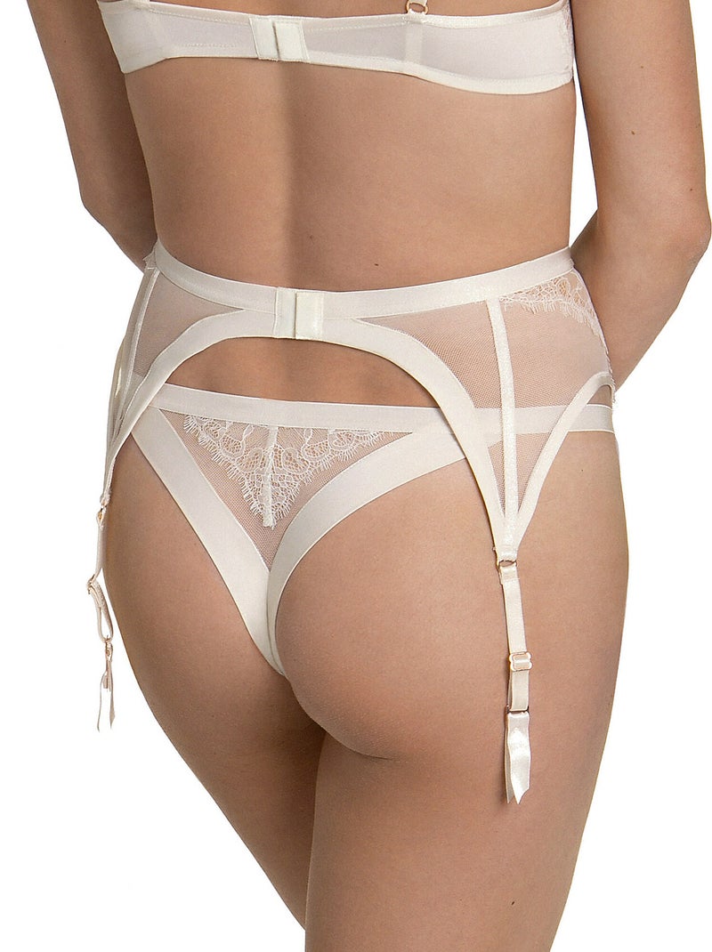 Porte-jarretelles Rose mariage ivoire Ecru - Kiabi