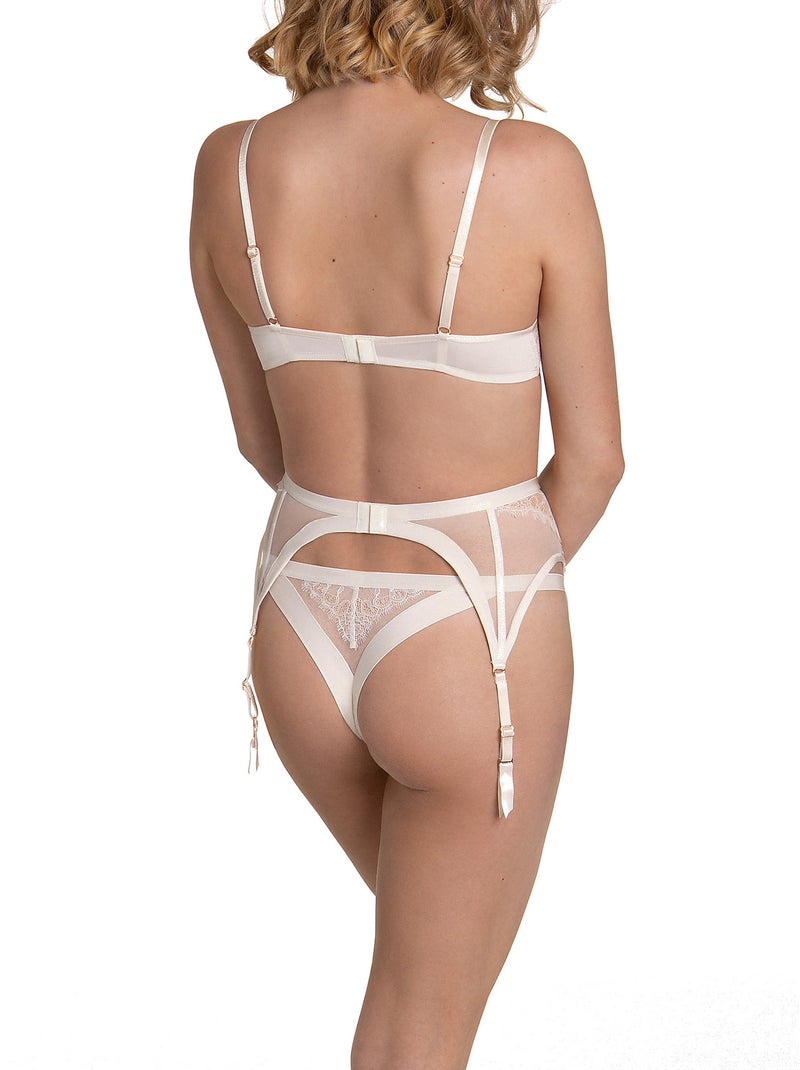 Porte-jarretelles Rose mariage ivoire Ecru - Kiabi