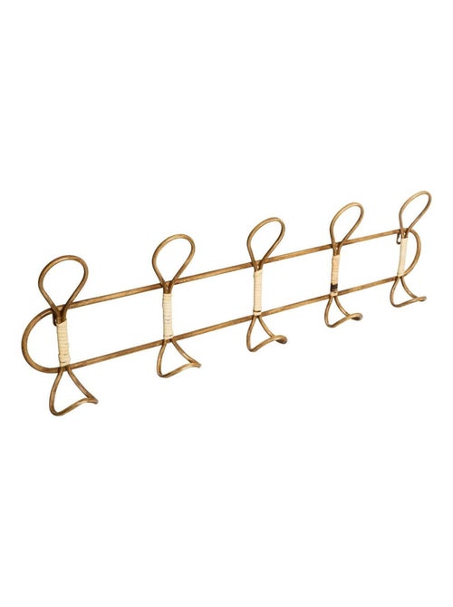 Porte Manteau  - Effet Rotin 5 patères - Kiabi