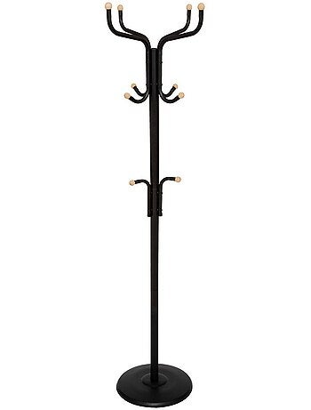 Porte-manteau 11 patères en métal blackwood