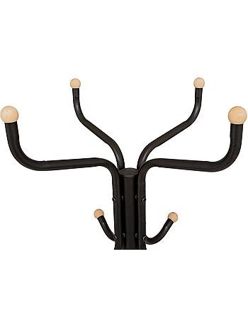 Porte-manteau 11 patères en métal blackwood