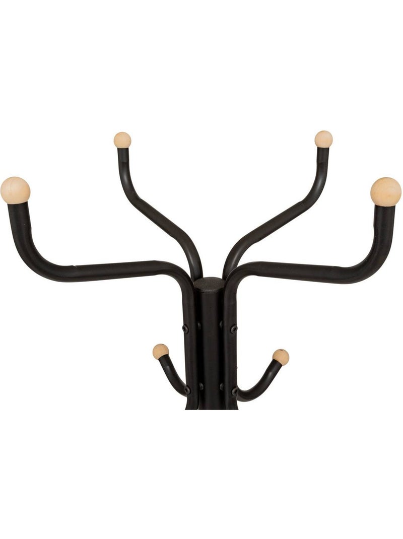 Porte-manteau 11 patères en métal blackwood Noir - Kiabi