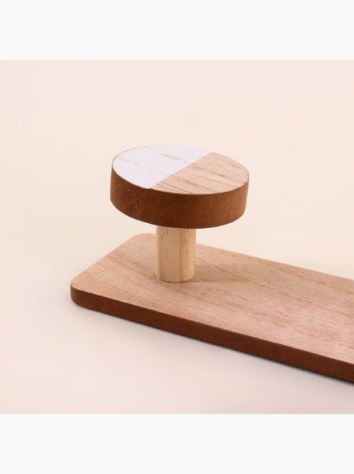 Porte manteau 3 têtes en bois 34cm - Kiabi