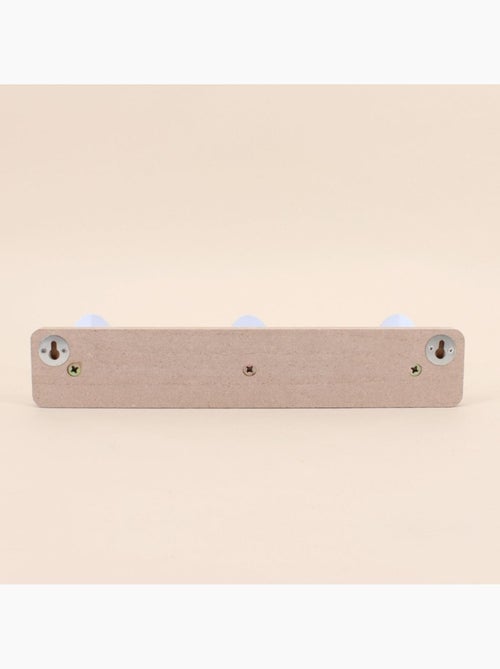 Porte manteau 3 têtes en bois blanc 32cm - Kiabi