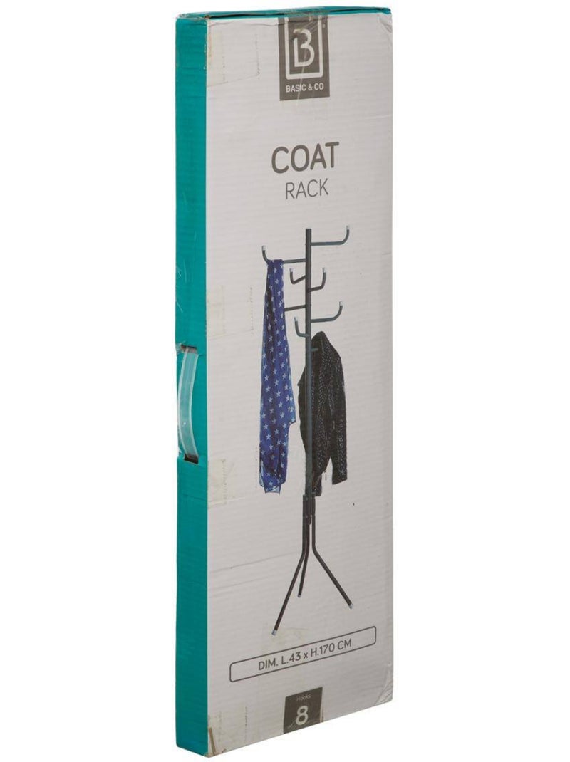 Porte-manteau 8 crochets en métal clothy Noir - Kiabi