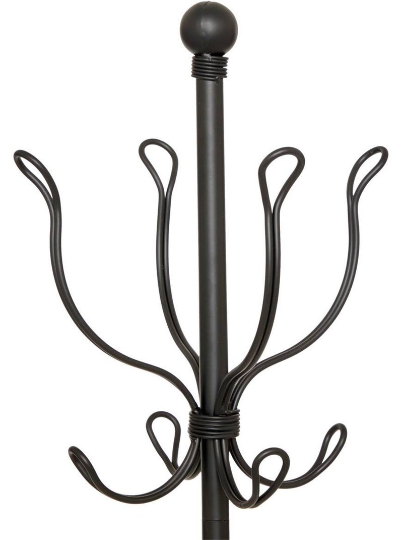 Porte-manteau 8 patères en acier remo Noir - Kiabi