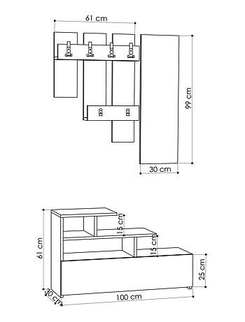 Porte manteau avec banc design Vesti