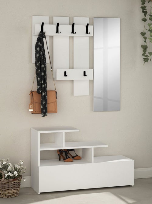 Porte manteau avec banc design Vesti - Kiabi