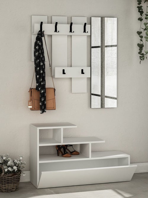 Porte manteau avec banc design Vesti - Kiabi