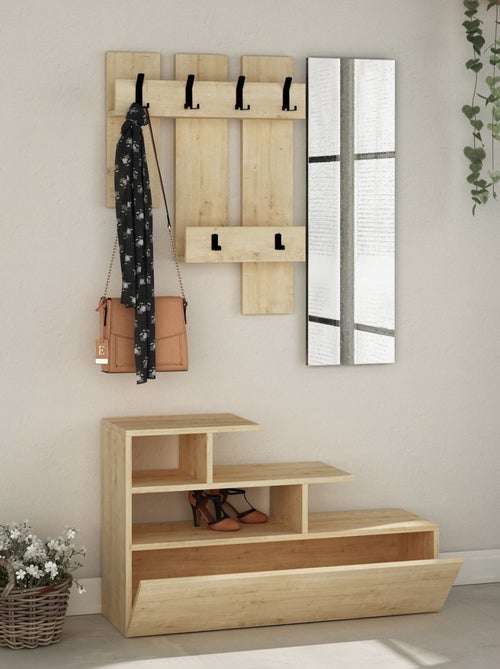 Porte manteau avec banc design Vesti - Kiabi