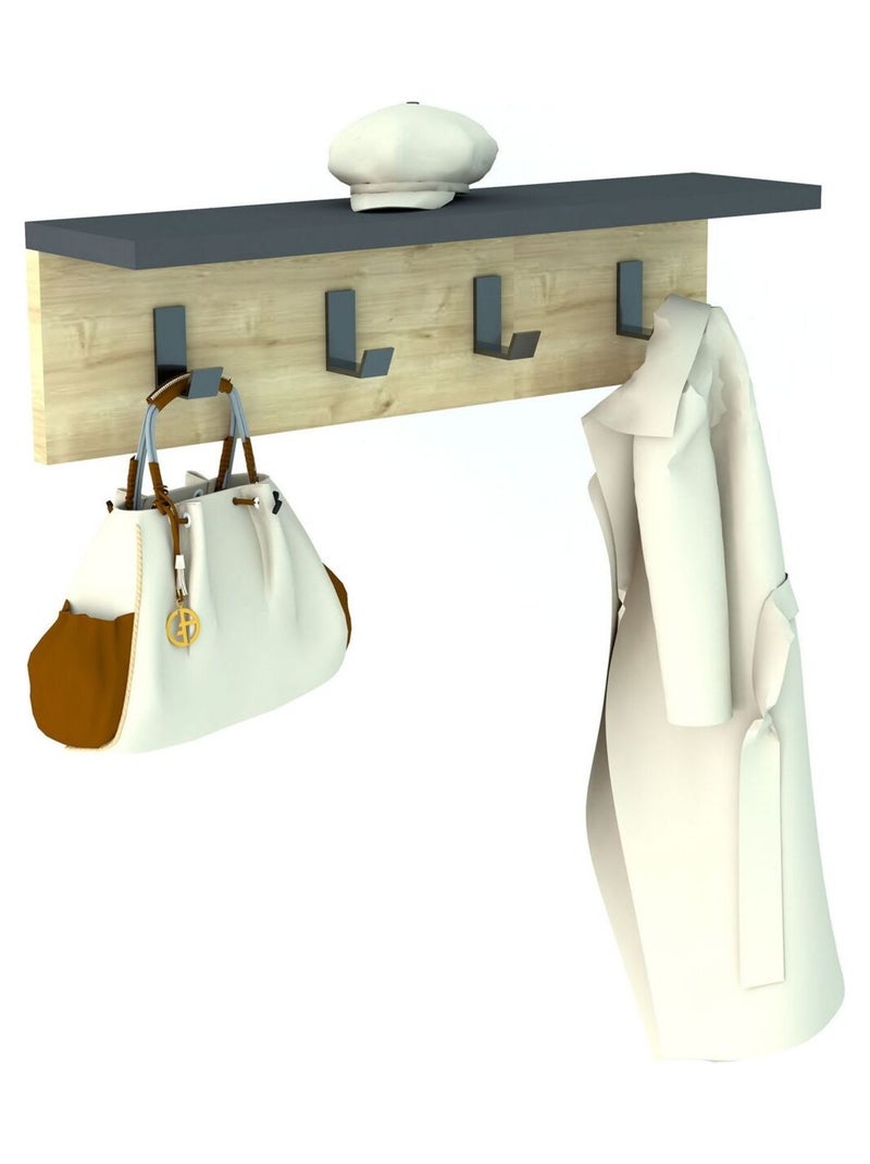 Porte manteau Ayla Gris Beige - Kiabi