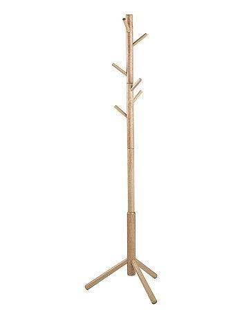 Porte manteau Briman à 7 accroches en bois d'Hévéa