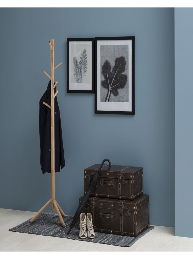 Porte manteau Briman à 7 accroches en bois d'Hévéa Beige - Kiabi