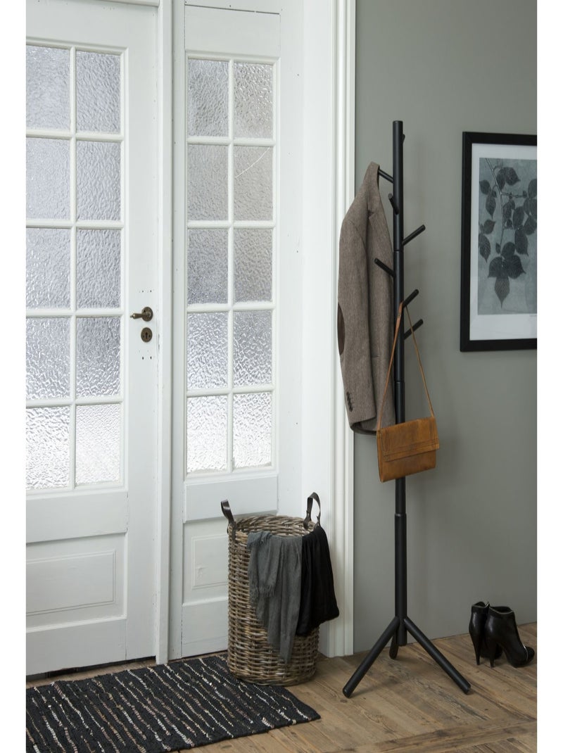 Porte manteau Briman à 7 accroches en bois d'Hévéa Noir - Kiabi